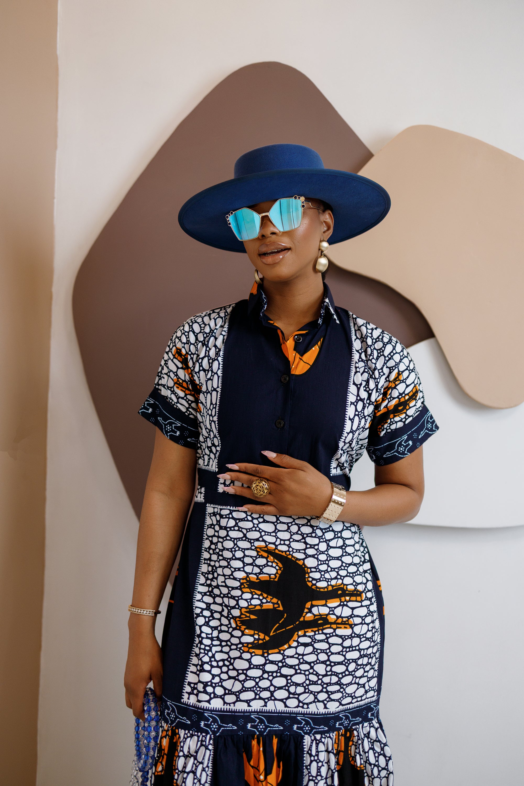 Nzama – Ankara Maxi Shirt Dress