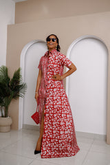 Vestido caftán largo Adire de Odiegwu
