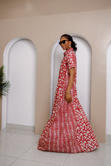 Vestido caftán largo Adire de Odiegwu