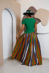 Conjunto de carga Achalugo Aso Oke - Azul y morado