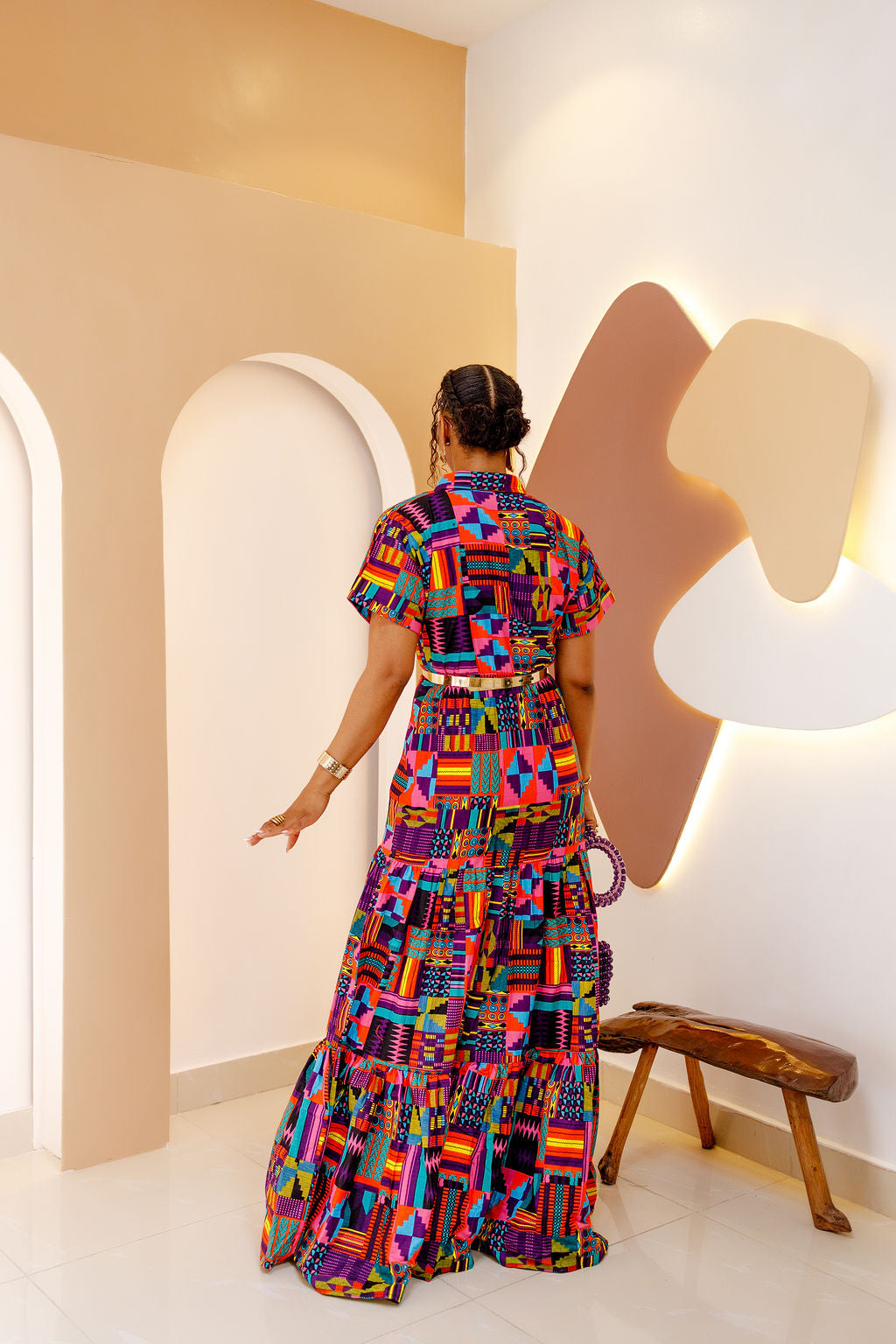 Vestido largo caftán italiano