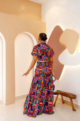 Vestido largo caftán italiano
