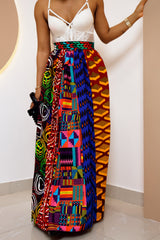 Falda de patchwork Ankara de Onje