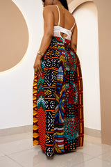 Falda de patchwork Ankara de Onje