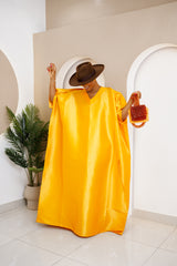 Vestido Amuma Bubu con adorno Aso Oke