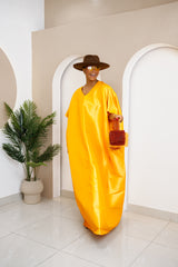 Vestido Amuma Bubu con adorno Aso Oke