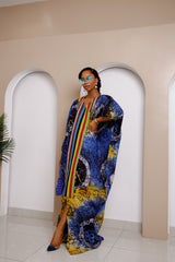 Vestido Onwenkem Adire Bubu – Adire &amp; Aso Oke Fusion