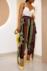 Pantalones cargo Onyenanke africanos Aso oke