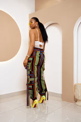 Pantalones cargo Onyenanke africanos Aso oke