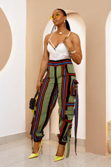 Onyenanke African Aso oke Cargo Pants