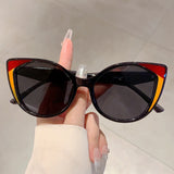 Luxe Leopard Cat Eye Sunglasses - Gradient UV400 Protection