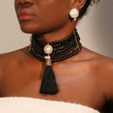 Pearl Empress Afro-Chic Collar