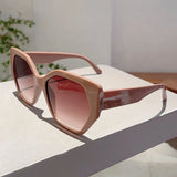 Polygon Gradient Black Sunglasses - Luxury UV400 Women's Shades