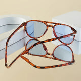 Luxury Pilot Double Bridge Sunglasses for Men - Retro Oversized Frames