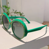 Vintage Glamour Gradient Round Sunglasses - UV400 Chic Shades
