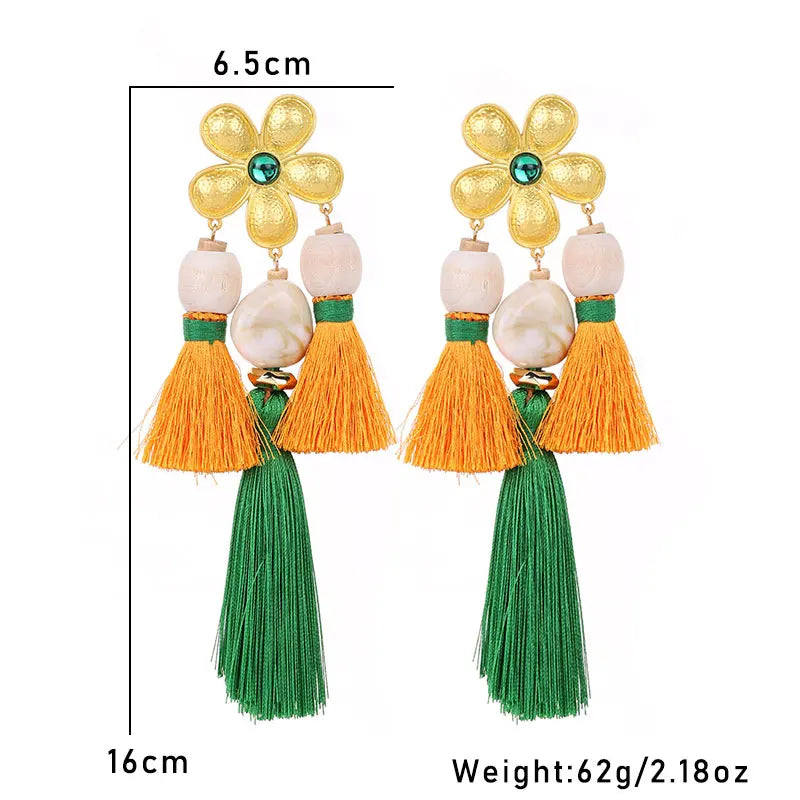 Los pendientes de gotas de pétalos de jade