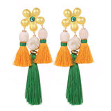 Los pendientes de gotas de pétalos de jade