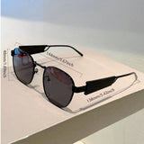 Vintage Round Sunglasses: Luxury Alloy Frame, UV400 Gradient Lenses