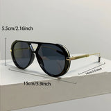 Chic Vintage Pilot Gradient Sunglasses - Women's Luxury Double Bridge Shades