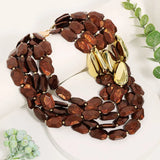 Luxury Retro Multi-Layer Beaded Necklace - Vintage Chic Statement Jewelry