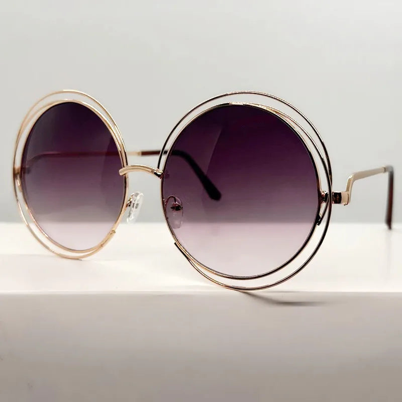 Chic Vintage Round Metal Sunglasses – UV400 Protection