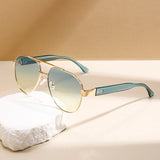 KAMMPT Oversize Pilot Gradient Sunglasses - Luxury Square Frame Shades