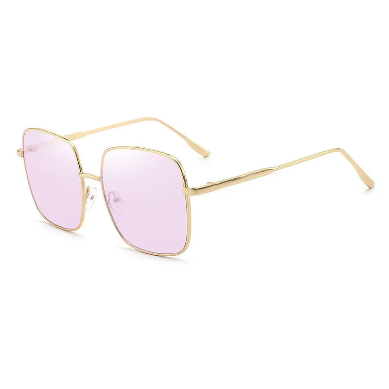 OEC CPO Oversized Square Sunglasses - Retro Green UV400 Alloy Shades