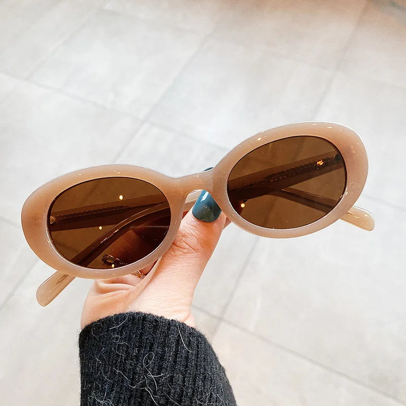 Retro Cat Eye UV400 Sunglasses - Chic Punk Red Green Shades