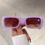 Chic Retro Rectangle Sunglasses – Gradient UV400 Candy Shades