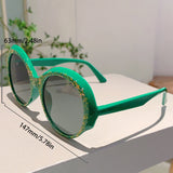 Vintage Glamour Gradient Round Sunglasses - UV400 Chic Shades