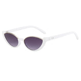 Chic Small Cat Eye Sunglasses: Leopard & Black Half-Frame UV400