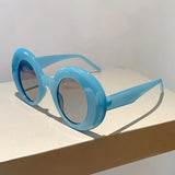 Vintage Glamour Round Sunglasses - UV400 Candy Color Eyewear