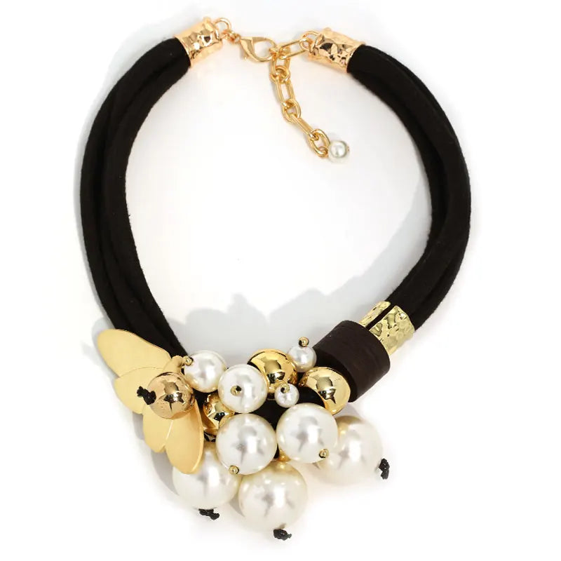 Onyx Bloom Statement Necklace