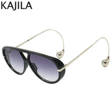 Luxury Vintage Oversized Pilot Oval Sunglasses - UV400 Protection