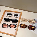 'Candy Aura' Women's Oval Sunglasses - Trendy Korean Style Shades