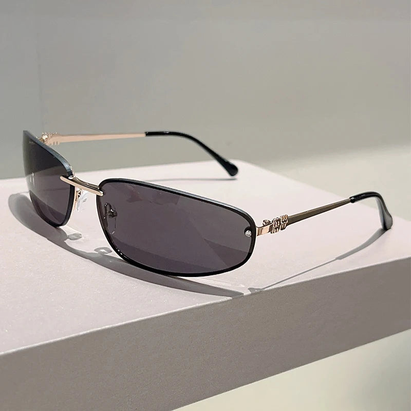 Rimless Elegance Sunglasses - Women's Designer UV400 Shades