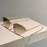 Vintage Cat Eye Sunglasses | Gradient UV400 | Chic Triangle Frame