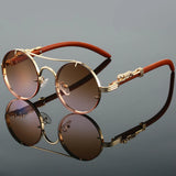 Retro Round Double Bridge Sunglasses - Luxury UV400 Shades