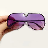 OEC CPO Men's Oversized Pilot Sunglasses - UV400 Gradient Designer Shades