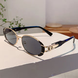 Chic Leopard Oval Sunglasses - Retro Tawny Shades for Women
