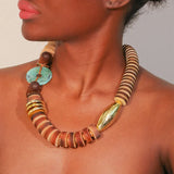 Fashion Statement  Big Beads NecklaceHandmade for Women Trendy Party Jewelry