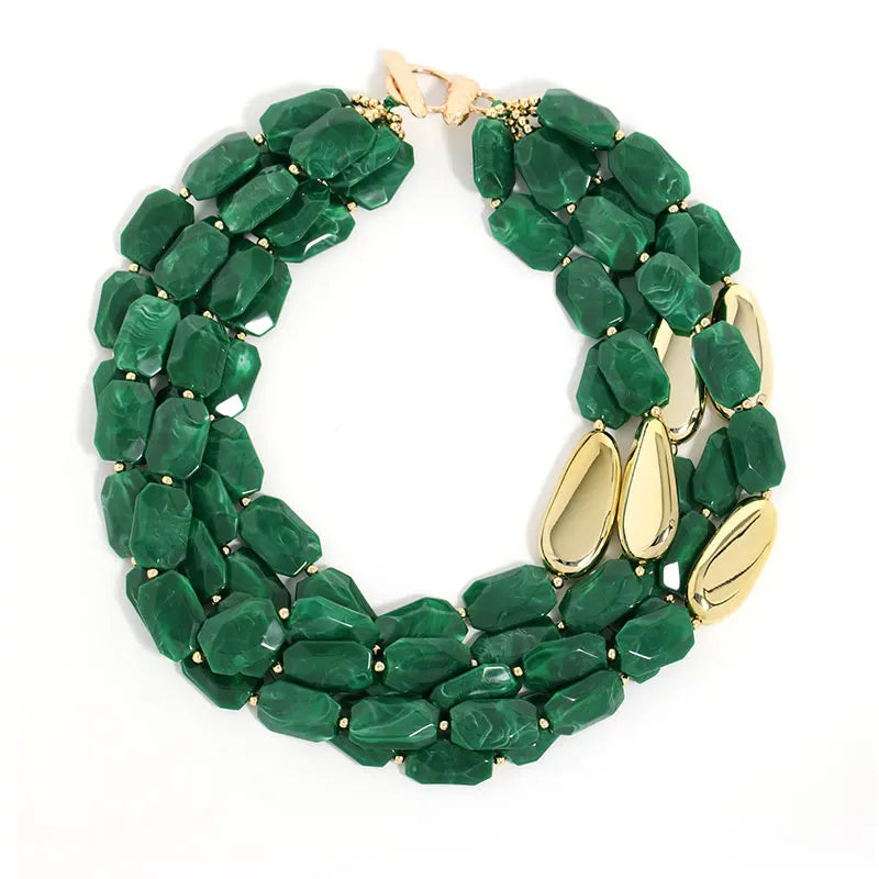 Luxury Retro Multi-Layer Beaded Necklace - Vintage Chic Statement Jewelry