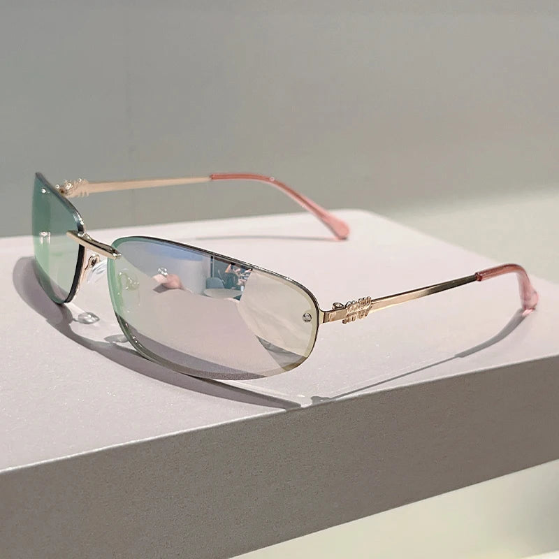Rimless Elegance Sunglasses - Women's Designer UV400 Shades