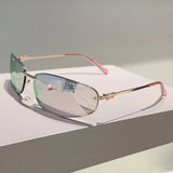 Rimless Elegance Sunglasses - Women's Designer UV400 Shades