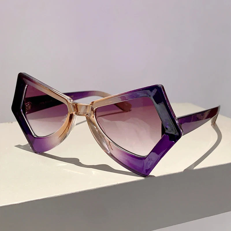Butterfly Cat Eye Sunglasses: Gradient UV400 Candy Shades