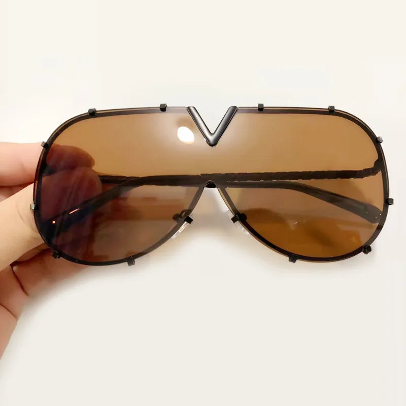 OEC CPO Men's Oversized Pilot Sunglasses - UV400 Gradient Designer Shades