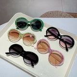 Vintage Glamour Gradient Round Sunglasses - UV400 Chic Shades