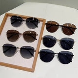 Cat Eye Gradient Oversized Sunglasses - Vintage Chic UV400 Shades