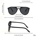 Luxury Pilot Double Bridge Sunglasses for Men - Retro Oversized Frames