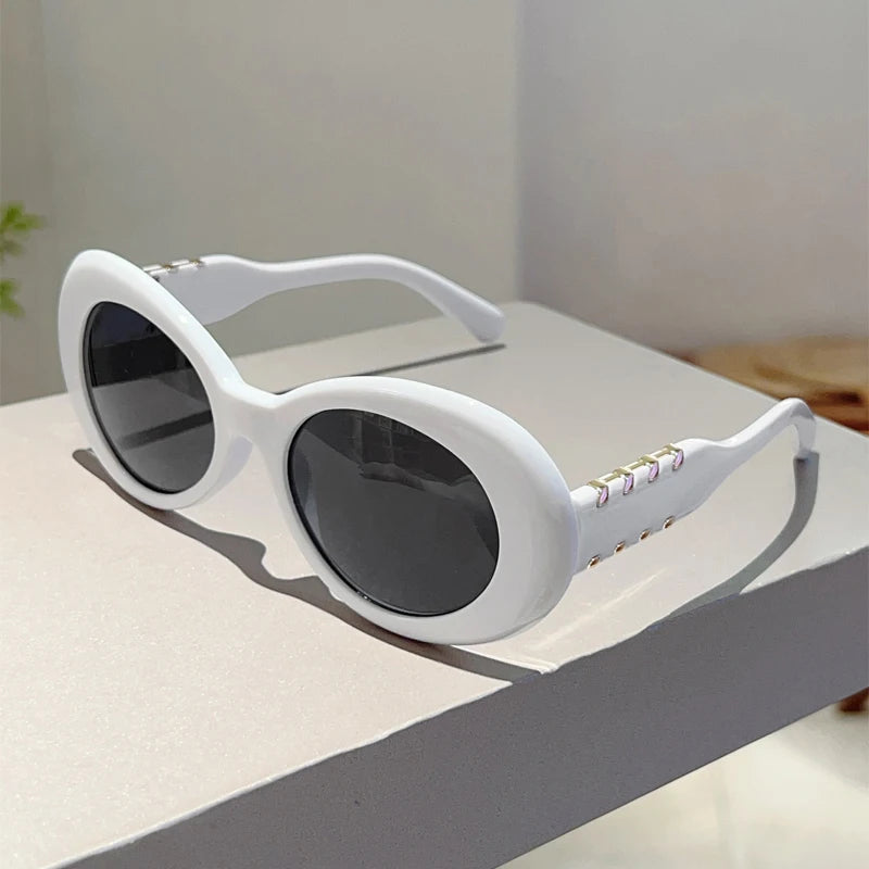 KAMMPT Aurora Oval Sunglasses: Gradient UV400 Luxury Korean Style Shades